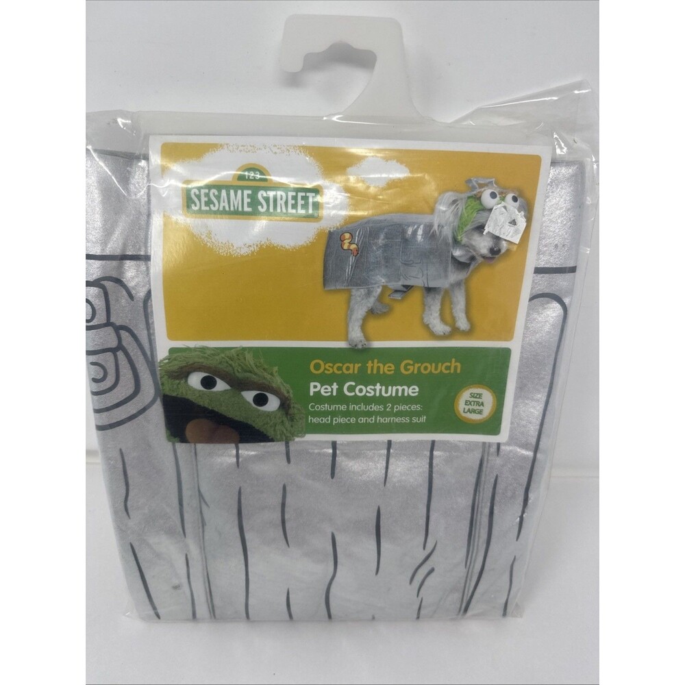 OSCAR THE GROUCH Halloween Dog Costume From Sesame Street EXTRA LARGE XL new